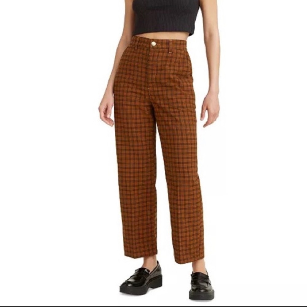 Levi’s Mathclub, Orange plaid, Size XL